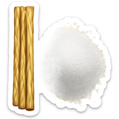 Straw and a pile of salt sticker