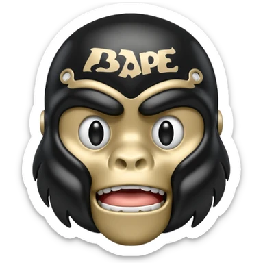 Сделай логотип Bape sticker