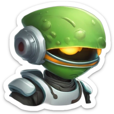 alien chef scifi roguelike rpg style inspired by slay the spire digital art sticker