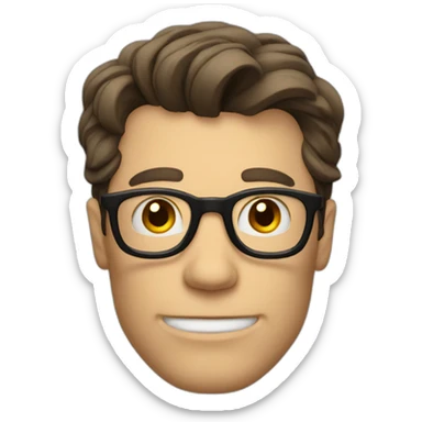 half portrait of clark kent with high great-looking hair sticker