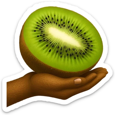 Kiwi skin hand promise sticker