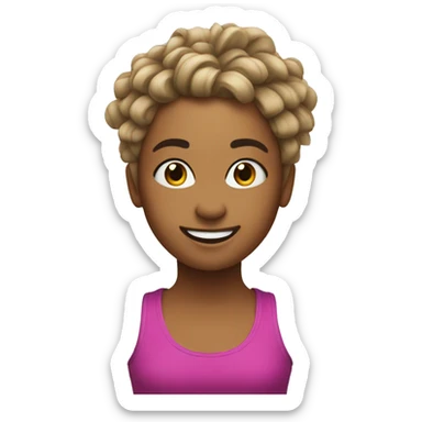 Zumba, cabelo liso sticker