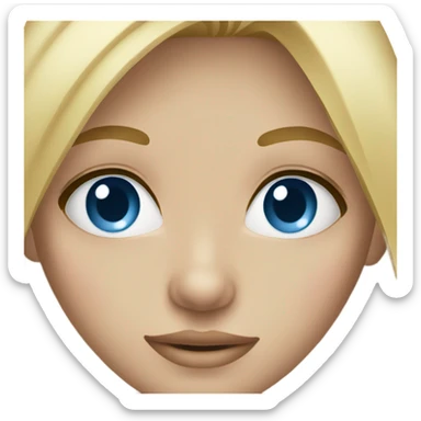 Blonde blue eyed girl  sticker