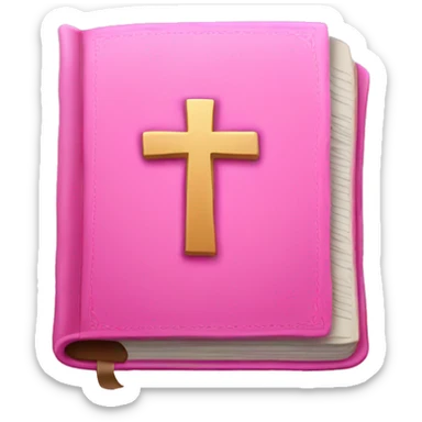 pink bible emoji sticker
