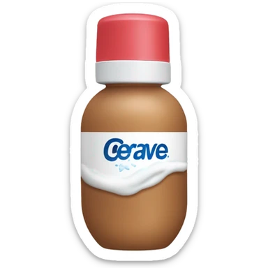 cerave washing foam bottle sticker