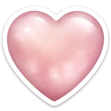 Light pink quartz heart sticker