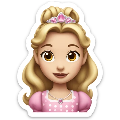 Minnie Mouse white girl princess sticker