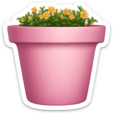 pink flower pot sticker