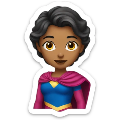 a super girl in saari sticker