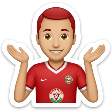 Create me an emoji that wears wydad shirt sticker