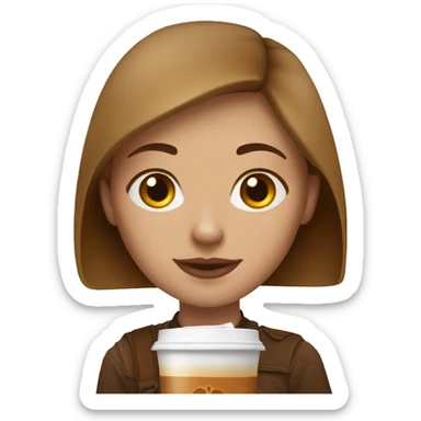 Russian girl with pumpkin spice latte sticker