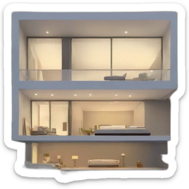 contemporary modern house sticker