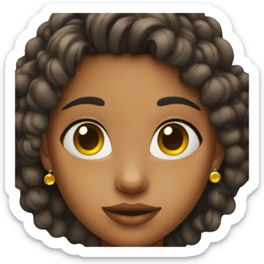 girl with earrings sticker