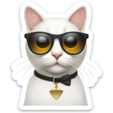 Cat with sunglasses sticker