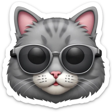 Cat wearing sunglasses sticker