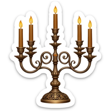 Gothic autumn candelabra sticker