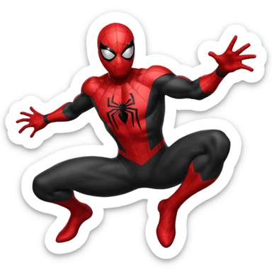 black spider man sticker