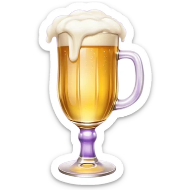 beer white and purple sticker