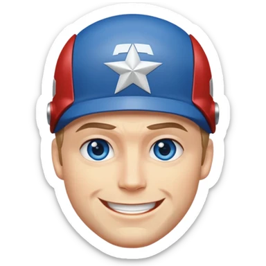 captain america head shot sticker