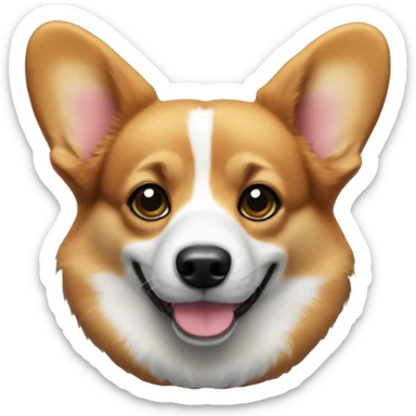 corgi with black back sticker