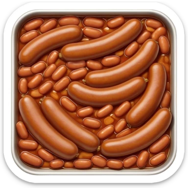 Baked beans and on the side 2 sausages sticker