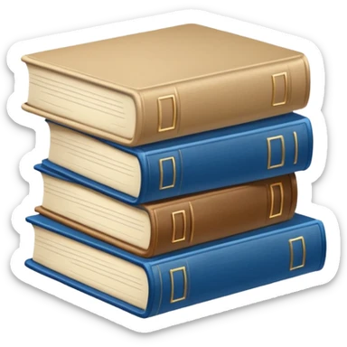 Beige books AESTHETIC with blue pages sticker