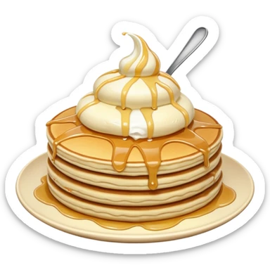 Pancake w icecream on top  sticker