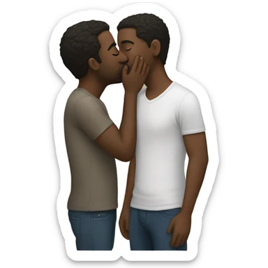 Two white guys kissing  sticker