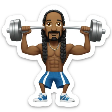 Snoop Dogg lifting weights sticker