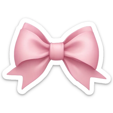Light pink bow sticker