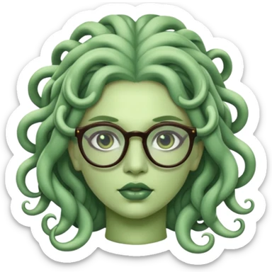 Medusa Versace with glasses  sticker
