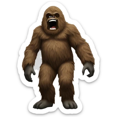 Sasquatch on the Moon sticker