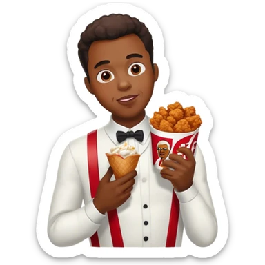 Black man with kfc chicken sticker