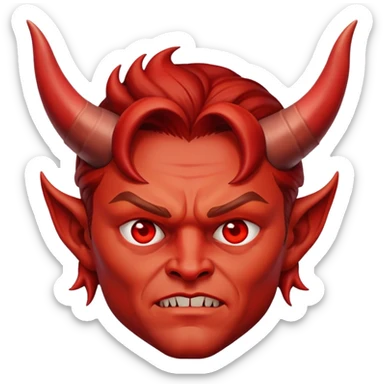 Leonardo DiCaprio as devil with horns sticker