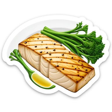 Mahi Mahi and broccolini sticker