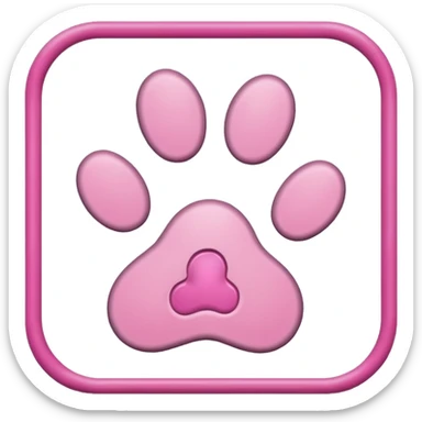 puppy paw print with a border sticker