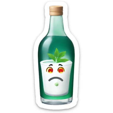 soju with clear shot glass sticker