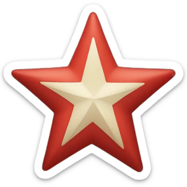 Red star written inside PT sticker