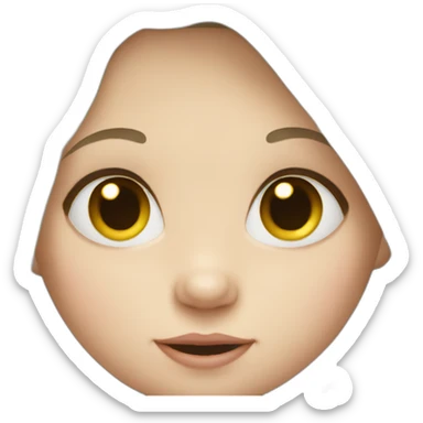 toddler with white skin sticker