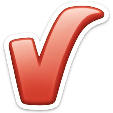 like check mark done in green box emoji make cross mark the same size but in red box  sticker