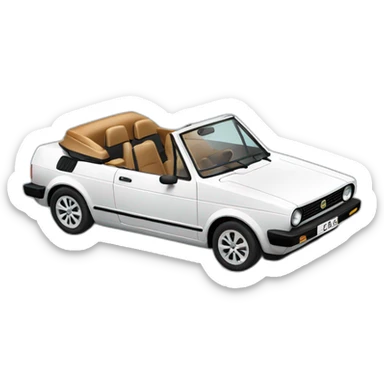 Golf cabriolet sticker
