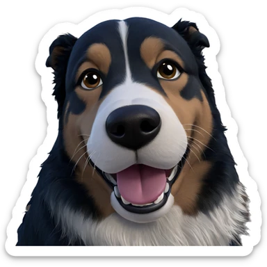 dog enjoying outdoor sun sticker