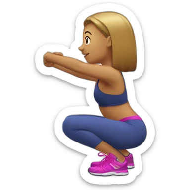 glute squat sticker