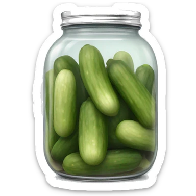 A festive jar of pickles sticker