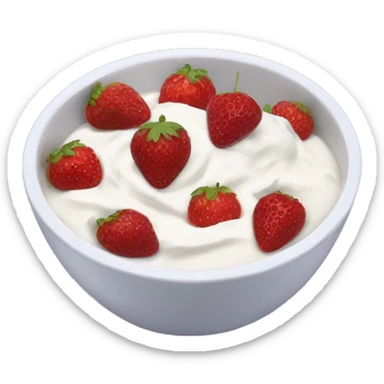 fruit yogurt bowl with strawberries and grapes sticker