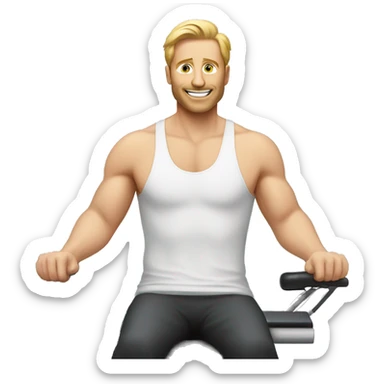 Pilates Reformer Man sticker