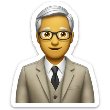 Journalist informal cloth slightly dark sticker