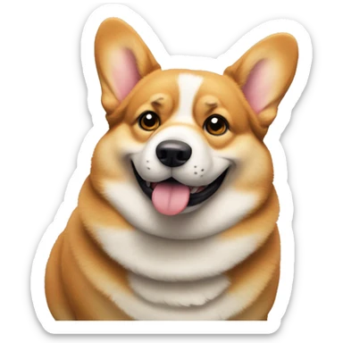 Enormously fat corgi sticker