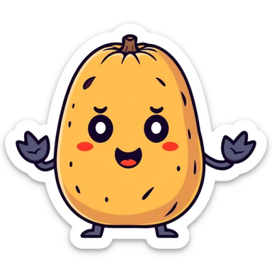 Evil scary potato sticker