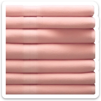 Light pink stacked towels sticker